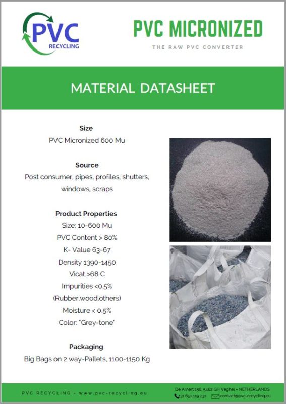 datasheet picture micronized - PVC RECYCLING